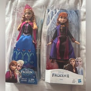 Disney Frozen Anna Doll Set - Blue and Pink